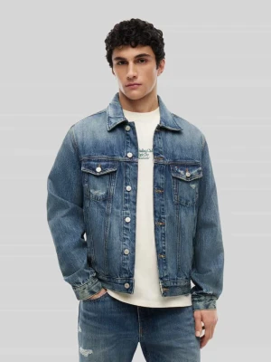 Kurtka jeansowa o kroju regular fit z mieszanka bawełny Tommy Jeans Ciemnoniebieski