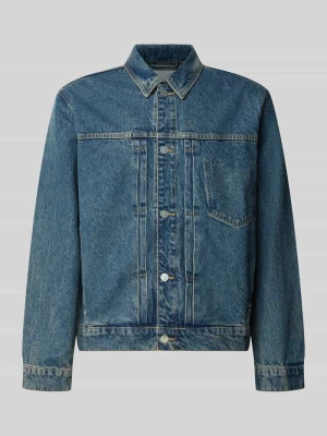 kurtka jeansowa o kroju regular fit z mieszanki bawełny i lyocellu model 'AASHTON' ARMEDANGELS Jeansowy niebieski