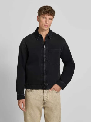 kurtka jeansowa o kroju regular fit z mieszanki bawełny model 'LUNEY BO REF' Boss Orange