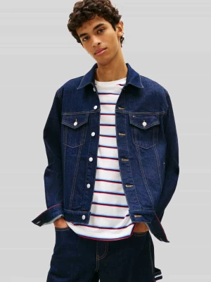 Kurtka jeansowa o kroju regular fit z mieszanki bawełny Tommy Jeans Jeansowy niebieski
