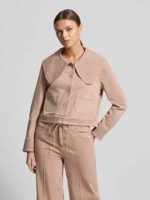 Kurtka jeansowa o kroju regular fit z wykładanym kołnierzem Marc Cain