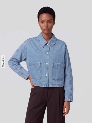 Kurtka jeansowa o kroju relaxed fit z czystej bawełny Marc O'Polo Jeansowy niebieski