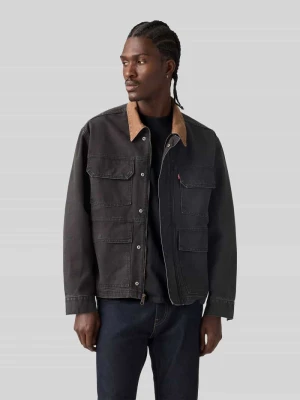 Kurtka jeansowa o kroju relaxed fit z czystej bawełny z naszywanymi kieszeniami Levi's Czarny