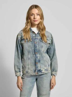 Kurtka jeansowa o kroju relaxed fit z efektem znoszenia model ‘Arcata Boyfriend’ mustang