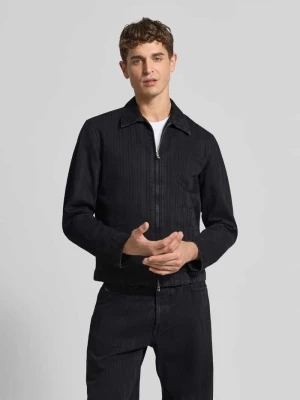 kurtka jeansowa o kroju slim fit z mieszanki bawełny Diesel Czarny
