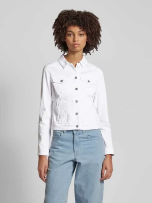 Kurtka jeansowa o kroju slim fit z wpuszczanymi kieszeniami QS