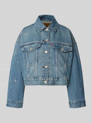 Kurtka jeansowa o luźnym kroju z czystej bawełny model 'LOOSE CROP TRUCKER' Levi's Niebieski