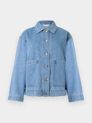 Kurtka jeansowa Object jasnoniebieski denim