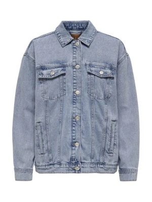 Kurtka jeansowa ONLY Carmakoma jasnoniebieski denim