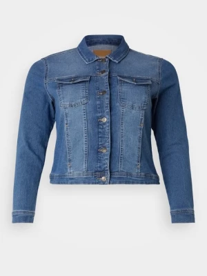 Kurtka jeansowa ONLY Carmakoma niebieski denim