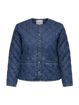Kurtka jeansowa ONLY Carmakoma niebieski denim