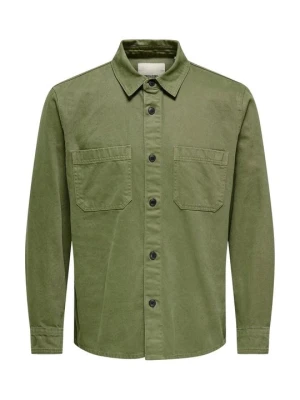 Kurtka jeansowa Only & Sons ciemnozielony