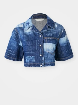 Kurtka jeansowa Palm Angels niebieski denim