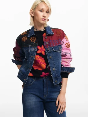 Kurtka jeansowa patchwork Desigual