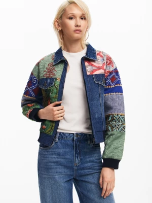 Kurtka jeansowa patchwork Desigual