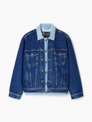 Kurtka jeansowa patchwork Desigual niebieski