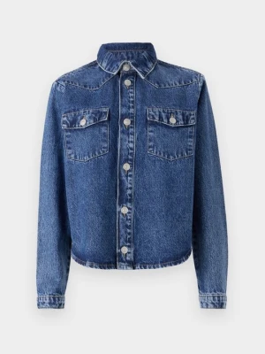 Kurtka jeansowa Pieces niebieski denim