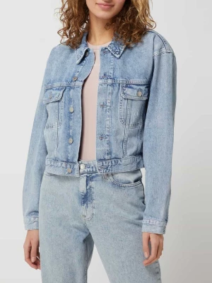 Kurtka jeansowa skrócona o kroju oversized z bawełny Calvin Klein Jeans