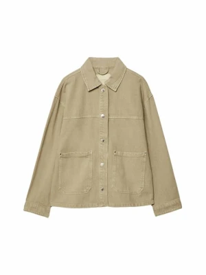 Kurtka jeansowa Stradivarius khaki