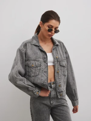 Kurtka jeansowa w kolorze FADED GREY - RUBI Marsala