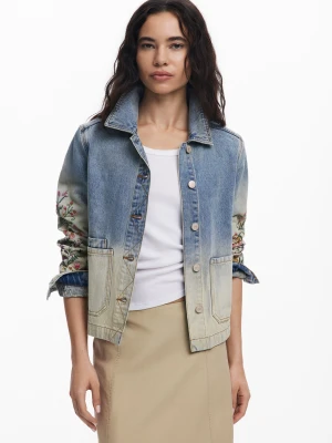 Kurtka jeansowa w kwiaty Desigual