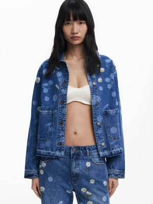 Kurtka jeansowa w stokrotki Desigual