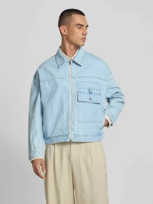 Kurtka jeansowa z czystej bawełny Maison Kitsuné Jeansowy niebieski