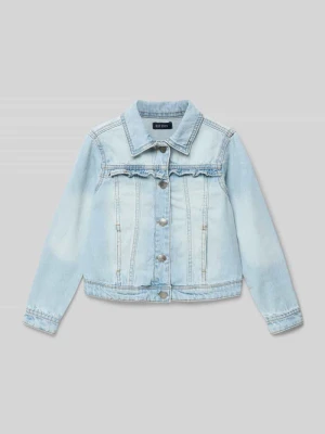 Kurtka jeansowa z falbanami i zapięciem na guzik BLUE SEVEN