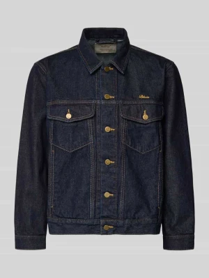 kurtka jeansowa z kieszeniami na piersi i wyhaftowanym logo BLKVIS