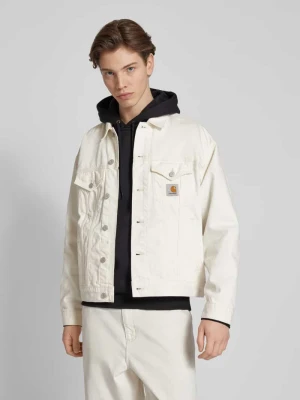 Kurtka jeansowa z kieszeniami na piersi model ‘HELSTON’ Carhartt Work In Progress