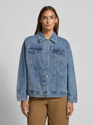 Kurtka jeansowa z kieszeniami na piersi model ‘Loveheart’ miss goodlife