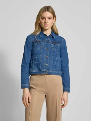 Kurtka jeansowa z kieszeniami z patką na piersi MORE & MORE