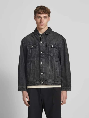 Kurtka jeansowa z kieszeniami z wypustką REVIEW