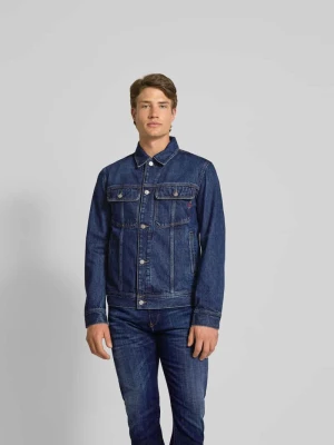 Kurtka jeansowa z listwą guzikową Diesel Jeansowy niebieski