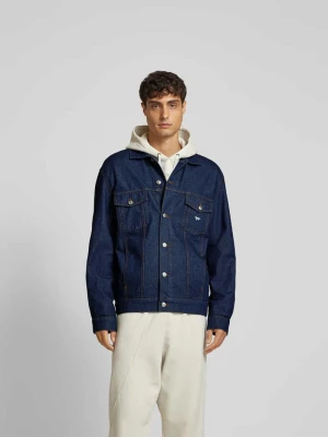 Kurtka jeansowa z listwą guzikową Maison Kitsuné Ciemnoniebieski