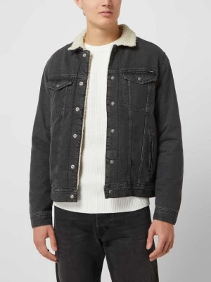 Kurtka jeansowa z podszewką ze sztucznego kożuszka model ‘Jean’ jack & jones