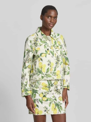 Kurtka jeansowa z postrzępionym brzegiem i kieszeniami na piersi Guess