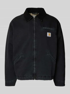 Kurtka jeansowa z wykładanym kołnierzem i zamkiem błyskawicznym model ‘DETROIT’ Carhartt Work In Progress