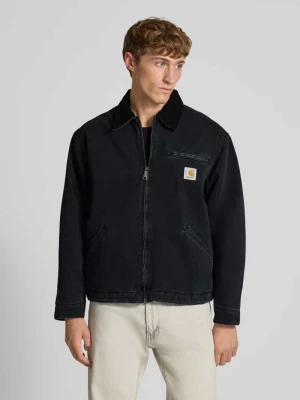 Kurtka jeansowa z wykładanym kołnierzem i zamkiem błyskawicznym model ‘DETROIT’ Carhartt Work In Progress