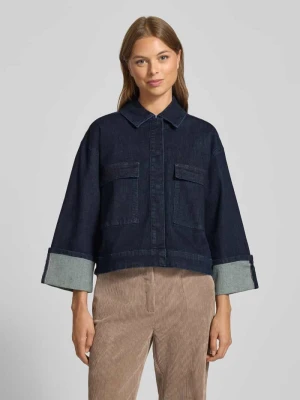 Kurtka jeansowa z wykładanym kołnierzem model ‘Hollice’ Opus