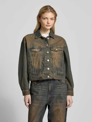 Kurtka jeansowa z wykładanym kołnierzem REVIEW