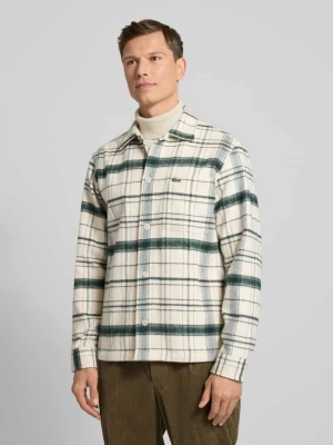 Kurtka koszulowa o kroju oversized z czystej bawełny model ‘6CG’ Lacoste