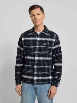 Kurtka koszulowa o kroju oversized z czystej bawełny model ‘6CG’ Lacoste