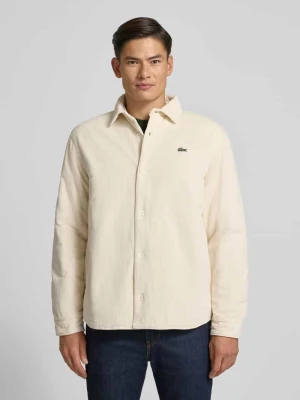 Kurtka koszulowa o kroju oversized z imitacji sztruksu Lacoste