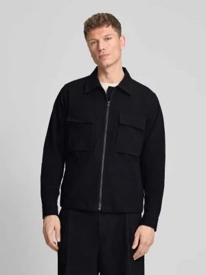 Kurtka koszulowa o kroju oversized z mieszanka bawełny HUGO