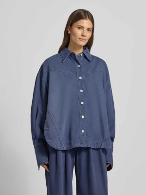 Kurtka koszulowa o kroju oversized z mieszanki bawełny i lyocellu model ‘C_OVERSHIRT 1.0’ Boss Orange