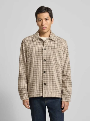 Kurtka koszulowa o kroju oversized z mieszanki wełny model ‘REGARI’ Selected Homme