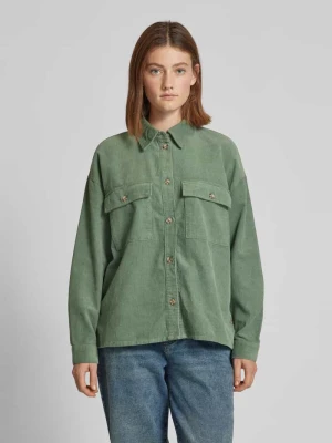 Kurtka koszulowa o kroju oversized ze sztruksu i czystej bawełny model ‘MOXIE’ Only