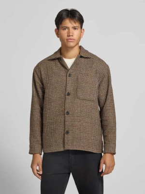 kurtka koszulowa o kroju regular fit z brustaszą model 'SOHO OLLIE' Jack&Jones Beżowy