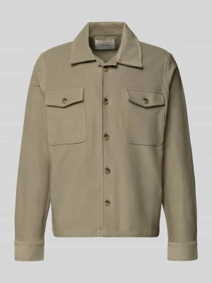 Kurtka koszulowa o kroju regular fit z czystej bawełny ekologicznej model ‘OLIVER’ Selected Homme